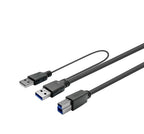 Vivolink PROUSB3AB5C-DUAL USB cable USB 3.2 Gen 1 (3.1 Gen 1) 5 m USB A USB B Black