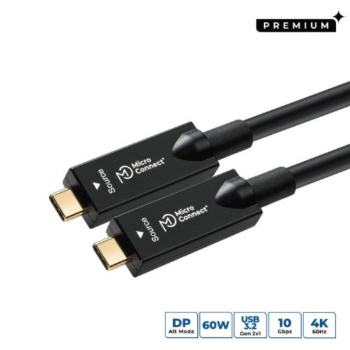 Microconnect USB3.2CC15OP USB cable USB 3.2 Gen 2 (3.1 Gen 2) 15 m USB C Black