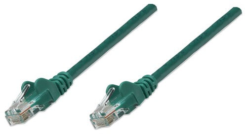 Intellinet Network Patch Cable, Cat5e, 5m, Green, CCA, U/UTP, PVC, RJ45, Gold Plated Contacts, Snagless, Booted, Lifetime Warranty