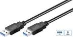 Microconnect USB3.0AA5B USB cable USB 3.2 Gen 1 (3.1 Gen 1) 5 m USB A Black
