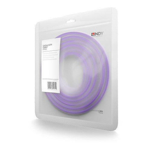 Lindy 3m Cat.6 U/UTP Network Cable, Purple