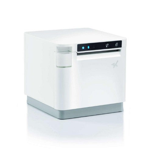 Star Micronics MCP31CBI WT E+U, mPOS Receipt Printer - 400mm/s Direct Thermal, 58/80mm paper width, Bluetooth, USB-C with Power Delivery for iOS / Android, Ethernet LAN, USB-A peripheral hub, CloudPRNT Next, White Case, EU UK, 24VDC PS included, MCP31CBI
