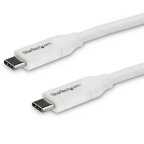 StarTech.com 13ft (4m) USB-C Fast Charging Cable, Charge & Sync, 100W (5A) PD, USB 2.0, USB-IF Certified - White USB C Charging Cord