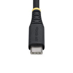 StarTech.com 30cm (1ft) USB-C Charging Cable, 60W (3A) PD, Dual-Layer Braided Nylon/TPE Jacket, Rugged USB C Charging Cord, USB 2.0 Laptop Charger Cable