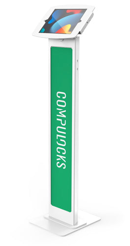 Compulocks iPad 10.2" Space Enclosure Brandable Floor Stand White