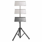 Manhattan Tripod Floor Mount for TV/Monitor/Projector/Laptop, For screens: 13" to 32", VESA compatibility: 75x75 and 100x100mm - check the dimensions of the four mounting holes on back of screen to ensure it fits, Max 15kg, Height Adjustable, Black, Brack