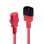Lindy 0.5m IEC Extension Cable, Red