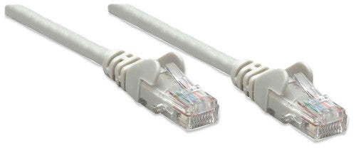 Intellinet Network Patch Cable, Cat5e, 15m, Grey, CCA, U/UTP, PVC, RJ45, Gold Plated Contacts, Snagless, Booted, Lifetime Warranty