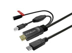 Vivolink PROUSBCHDMIUSBB7.5-CHARGE USB cable USB 3.2 Gen 1 (3.1 Gen 1) 7.5 m USB C Black