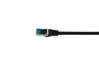 Equip Cat.6A S/FTP Patch Cable, Angled to Straight plug, 0.5m, Black