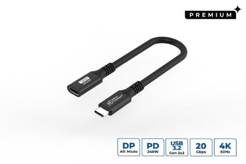 Microconnect USB3.2CC015EX USB cable USB 3.2 Gen 2x2 0.15 m USB C 20 Gbit/s 240 W Black