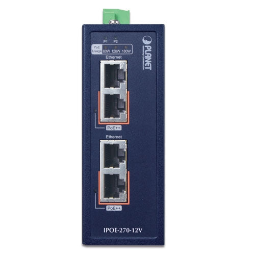 PLANET IPOE-270-12V PoE adapter 2.5 Gigabit Ethernet, 5 Gigabit Ethernet, Gigabit Ethernet