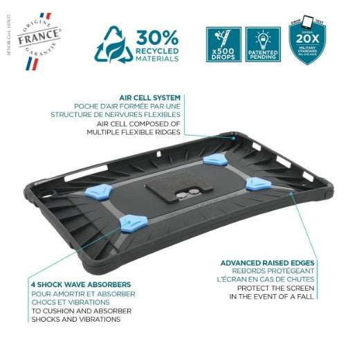 Mobilis 067012 PROTECH - Case + 360° rotating handstrap + kickstand for Galaxy Tab A9+ 11''