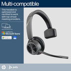 HP Poly Voyager 4310 Microsoft Teams Certified Headset +BT700 dongle +Charging Stand