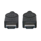 Manhattan HDMI Cable, 1080p@60Hz (High Speed), 10m, Male to Male, Black, Fully Shielded, Gold Plated Contacts, Lifetime Warranty