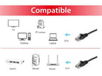 Equip Cat.6A U/UTP Patch Cable, 0.15m, Black