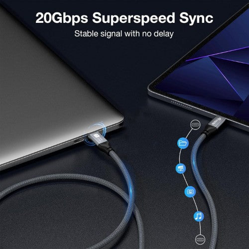 Equip USB4 Gen 2x2 C to C Cable, 3.0m, PD 100W, 4K/60Hz, 20Gbps, Black