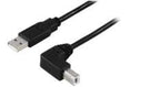 Microconnect USBAB2ANGLE10 USB cable USB 2.0 10 m USB A USB B Black