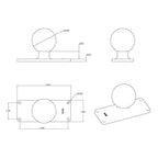 RAM Mounts Ball Base with 1.5" x 4.5" 4-Hole Pattern