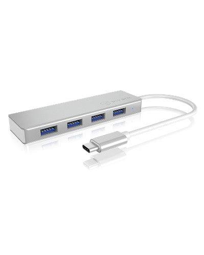 ICY BOX IB-HUB1425-C3 USB 3.2 Gen 1 (3.1 Gen 1) Type-C 5000 Mbit/s Silver