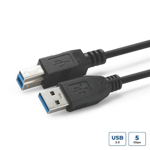 Microconnect USB3.0AB3B USB cable USB 3.2 Gen 1 (3.1 Gen 1) 3 m USB A USB B Black