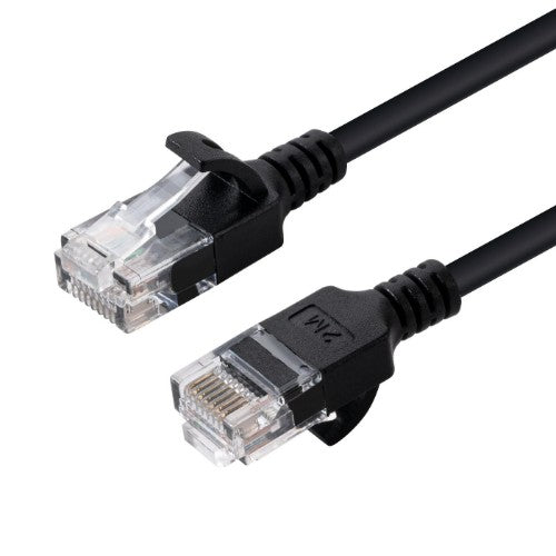 Microconnect V-UTP602S-SLIM networking cable Black 2 m Cat6 U/UTP (UTP)