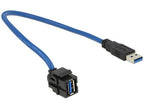 DeLOCK 86375 USB cable USB 3.2 Gen 1 (3.1 Gen 1) 0.5 m USB A Blue