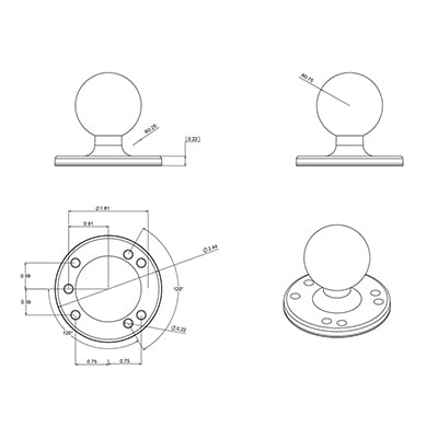 RAM Mounts Round Plate with Ball