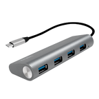 LogiLink UA0309 interface hub USB 3.2 Gen 1 (3.1 Gen 1) Type-C 5000 Mbit/s Grey
