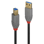 Lindy 3m USB 3.2 Type A to B Cable, 5Gbps, Anthra Line