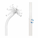 Manhattan Floor Stand (Anti theft) for Tablet and iPad, Universal, 360° Rotation, Tilt +20° to -110°, White, Lockable, Tablets 7.9" to 11", Height adjustable 790 to 1190mm,Extendable clamps: height 200 to 246mm/width 129 to 181mm,Can be bolted to floor (p