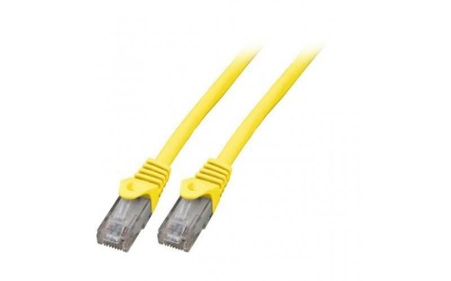 Mercodan Patchkabel KAT6 UTP, Gul, 2,0m, Halogenfri, 2x4xAWG24 LSZH, Polybag, CCA networking cable Yellow 2 m Cat6 U/UTP (UTP) Round