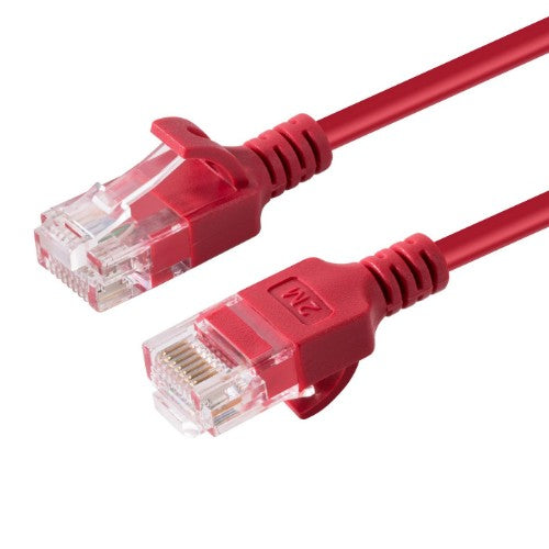 Microconnect V-UTP6A01R-SLIM networking cable Red 1 m Cat6a U/UTP (UTP)