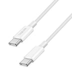 LogiLink USB 2.0 Type-C cable, C/M to C/M, nylon jacket, 60W, white, 0.5 m
