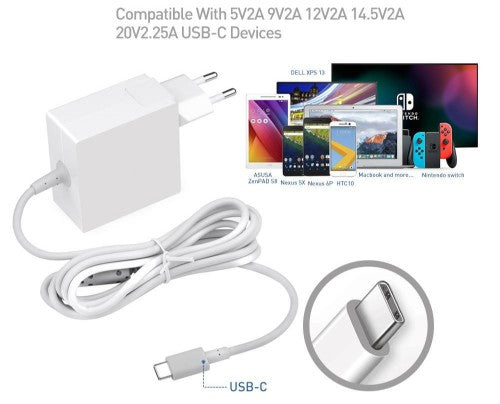 CoreParts MBXUSBC-AC0001-W power adapter/inverter Indoor 45 W White