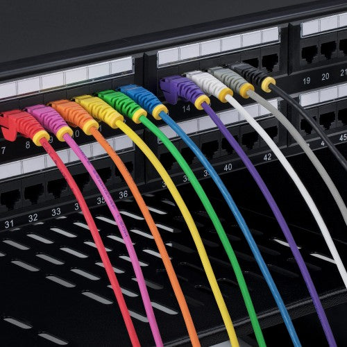 StarTech.com 1m Yellow Slim CAT6 Ethernet Cable, Snagless, 100W PoE, UTP, LSZH, 28AWG Pure Bare Copper Wire, Slim RJ45 Network Patch Cord w/Strain Reliefs, Individually Tested