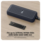 HYPER HD5001GL storage drive enclosure SSD enclosure Black M.2