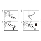 LogiLink NBS013 cable lock Black, Silver 1.8 m