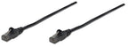 Intellinet Network Patch Cable, Cat6, 10m, Black, CCA, U/UTP, PVC, RJ45, Gold Plated Contacts, Snagless, Booted, Lifetime Warranty