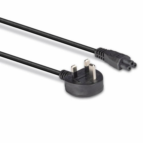 Lindy 1m UK 3 Pin to C5 Mains Cable, lead free