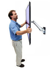 Ergotron Interactive Arm, HD monitor mount / stand 139.7 cm (55") Wall Aluminium