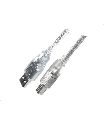 Mercodan USB A/B 1.8m USB cable USB 2.0 USB B Transparent