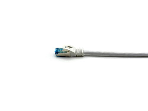 Equip Cat.6A S/FTP Patch Cable, Angled to Straight plug, 0.5m, White