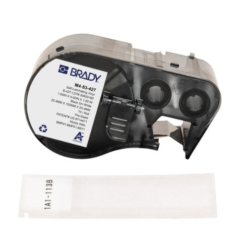 Brady M4-53-427 printer label Black, White Self-adhesive printer label