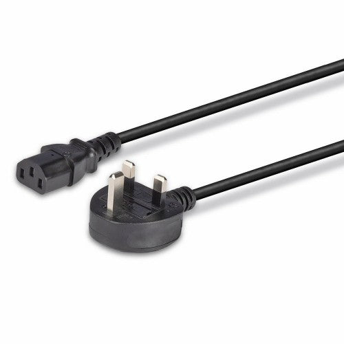Lindy 15m UK 3 Pin Plug to IEC C13 mains power Cable, Black