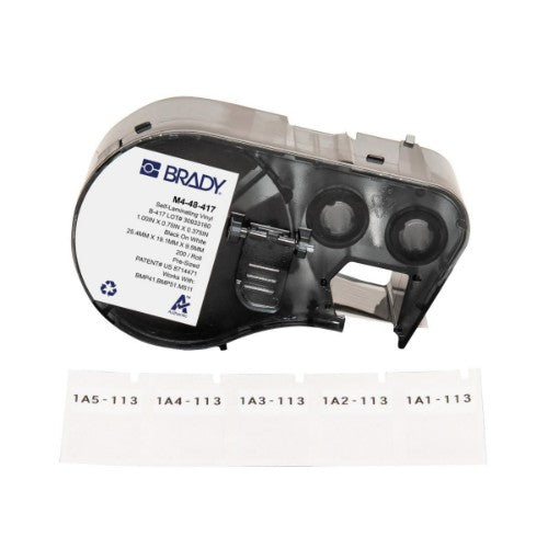 Brady M4-48-417 printer label Black, White Self-adhesive printer label