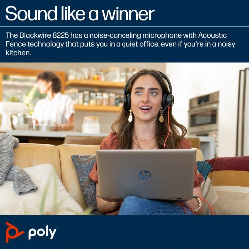 HP Poly Blackwire 8225 USB-C Headset