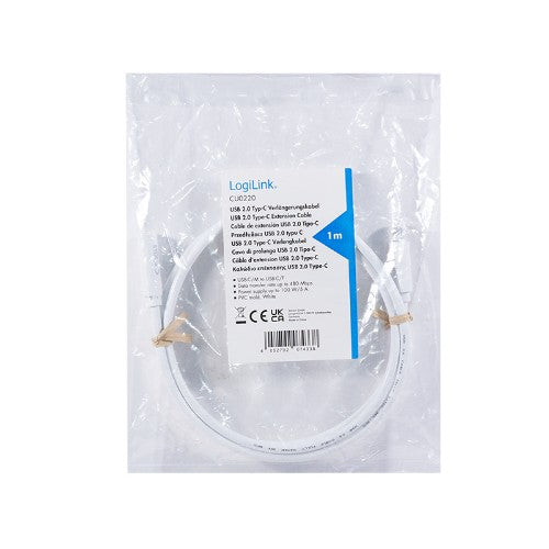 LogiLink CU0222 USB cable USB 2.0 3 m USB C White