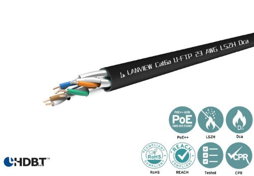 Lanview LVN122433 networking cable Black 305 m Cat6a U/FTP (STP)