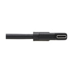 Tripp Lite U420-02M-RA USB-C Cable (M/M) - USB 3.2 Gen 1 (5 Gbps), Thunderbolt 3 Compatible, Right-Angle Plug, 2 m (6.6 ft.)